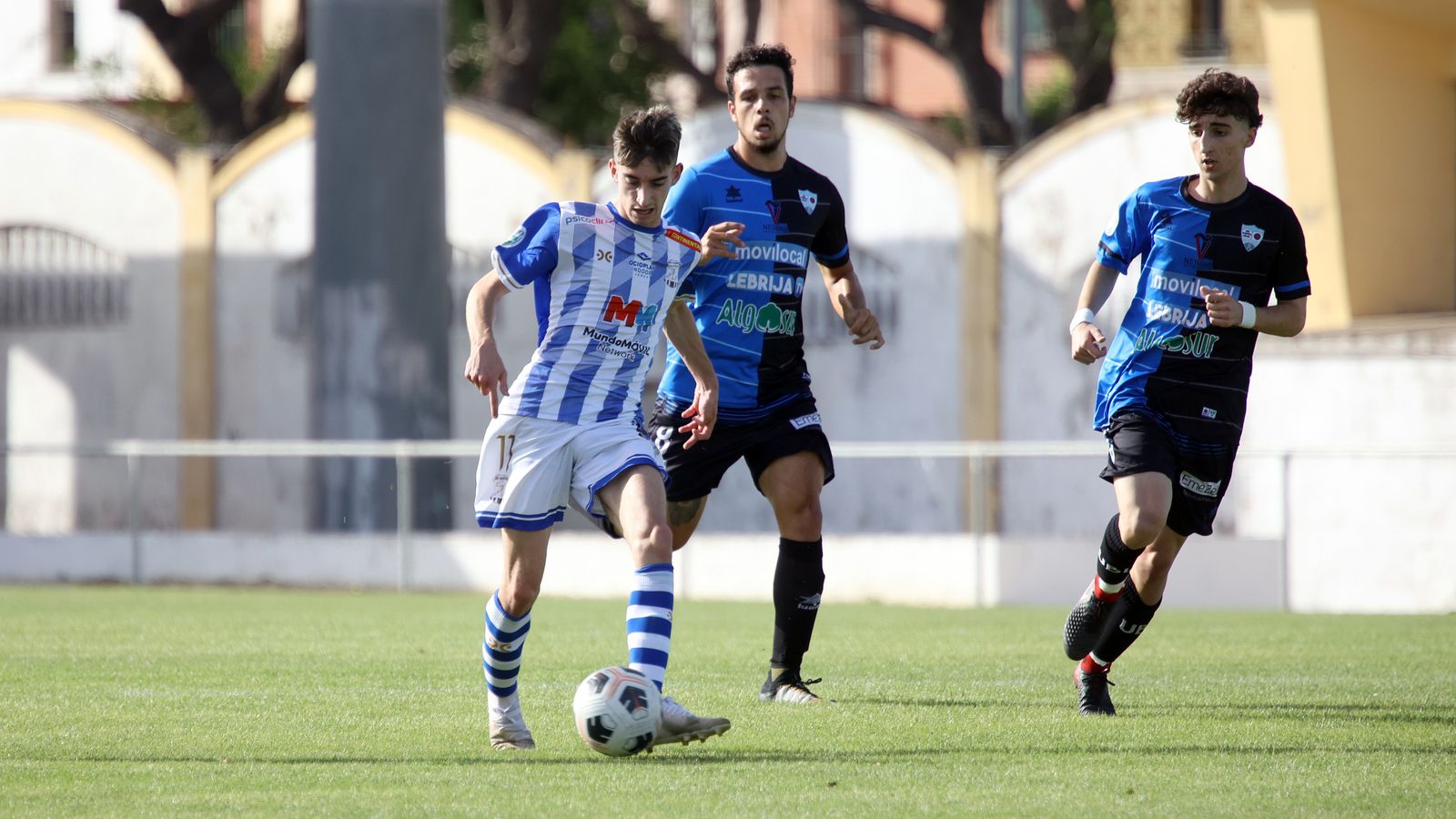 Eu, nuevo jugador del Xerez DFC B, en el partido del Jerez Industrial contra la Lebrijana.