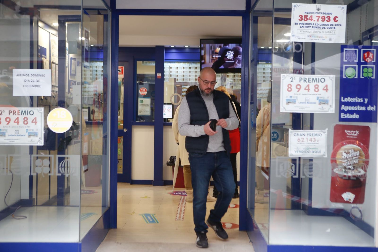 Una administración de loterías en Algeciras, esta semana.