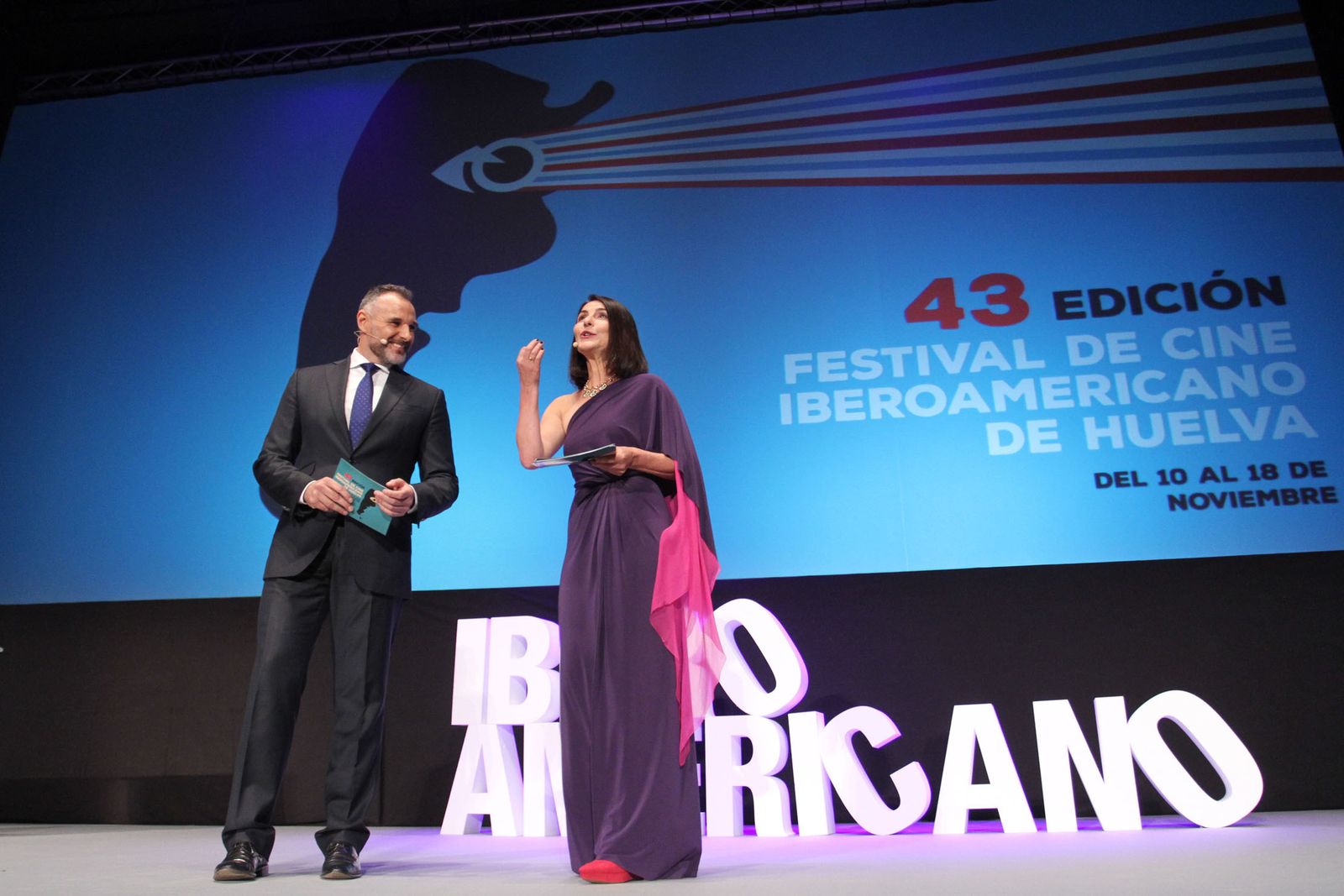 Gala inaugural de la 43 edición del Festival de cine Iberoamericano de Huelva.