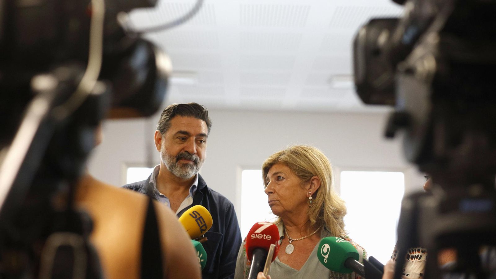 La delegada territorial de Educación, durante su comparecencia ante los medios, el pasado lunes. La delegada territorial de Educación, durante su comparecencia ante los medios, el pasado lunes.