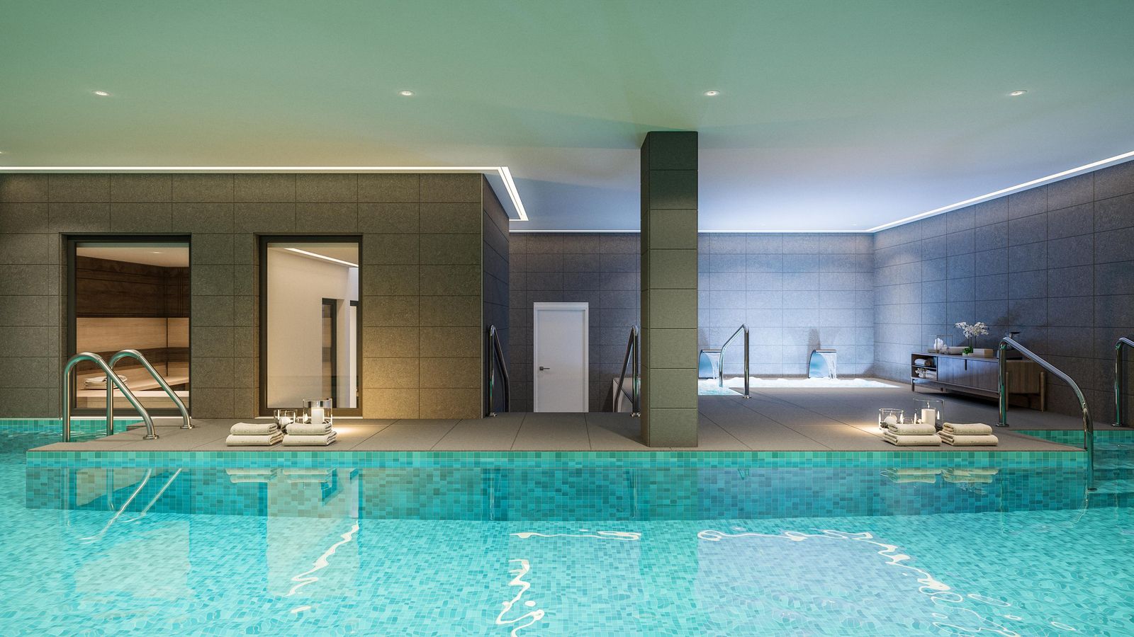 Jade Tower ofrece servicios como spa (en la foto), gimnasio, espacio co-working, cine, y gastro-bar.