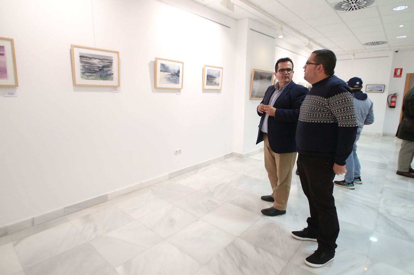 Antonio Jesús Rodríguez junto al artista Juan Antonio Maldonado