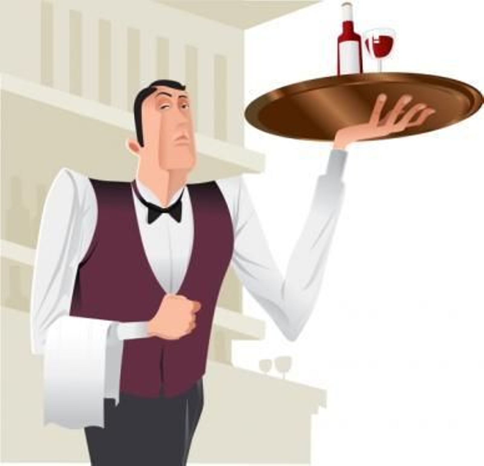 ¡Camarero! Por favor, a sus pies