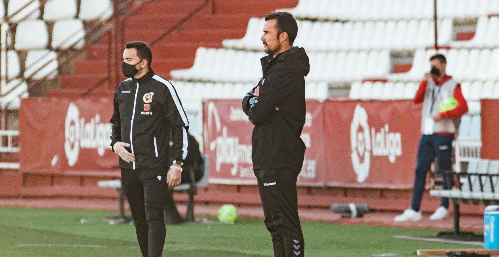 Aritz López Garai, en su último partido como técnico del Albacete Balompié.