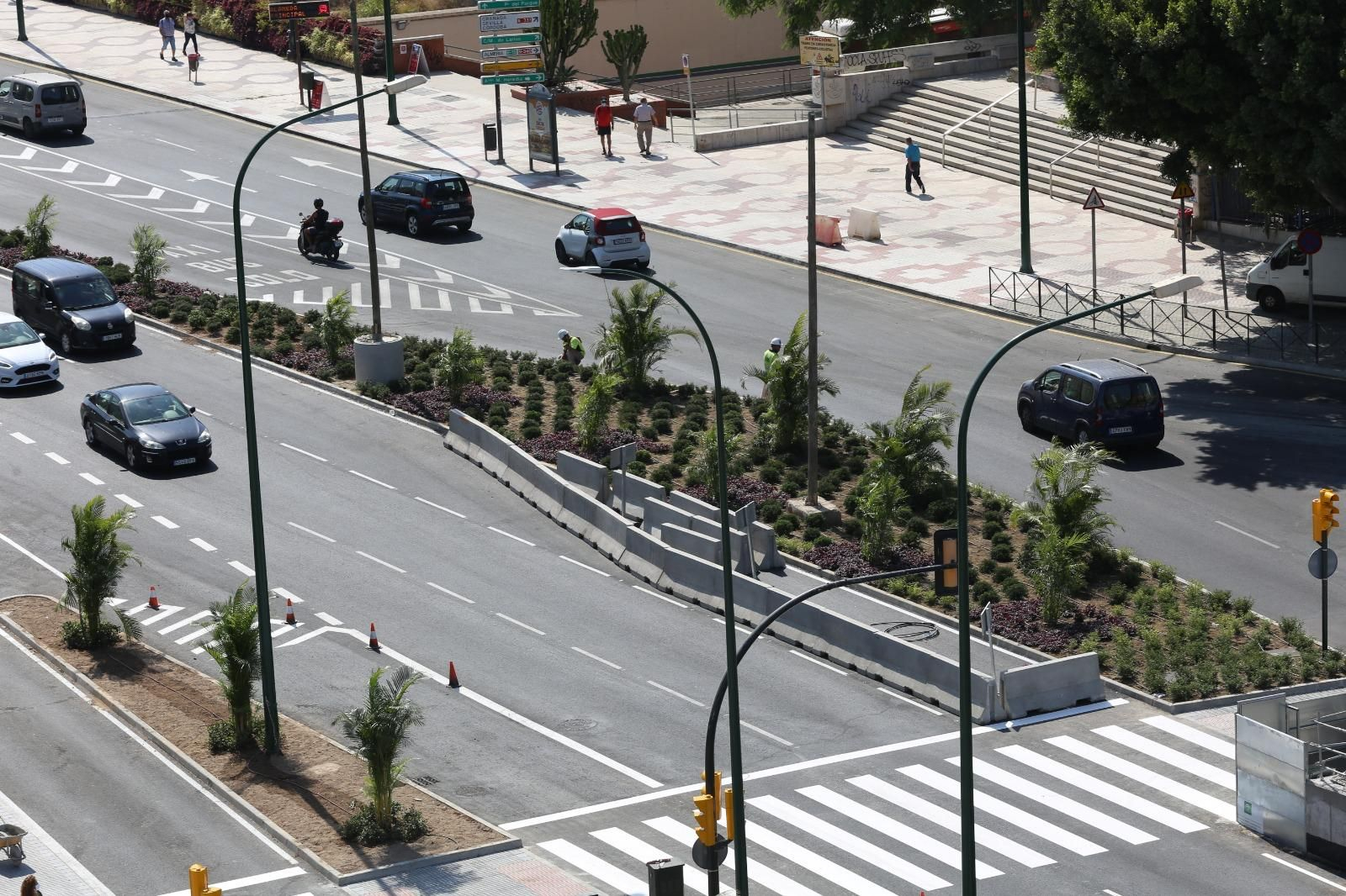 Fotos de los trabajos del Metro de Málaga para liberar la Avenida de Andalucía