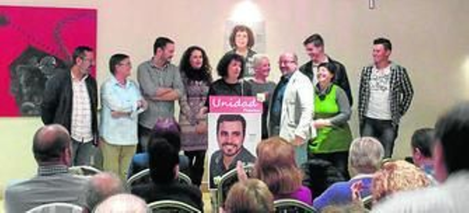 Los representantes de Unidad Popular de cara a las elecciones.