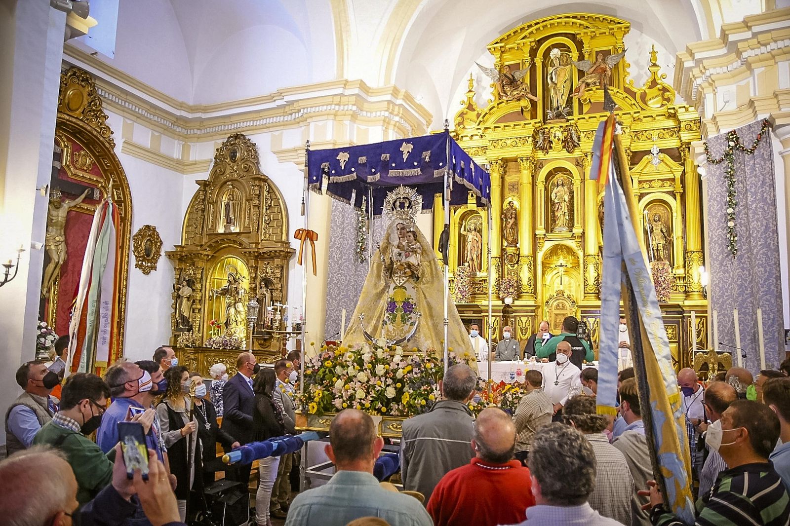 La llegada de la Virgen de Luna a Villanueva de Córdoba, en fotografías