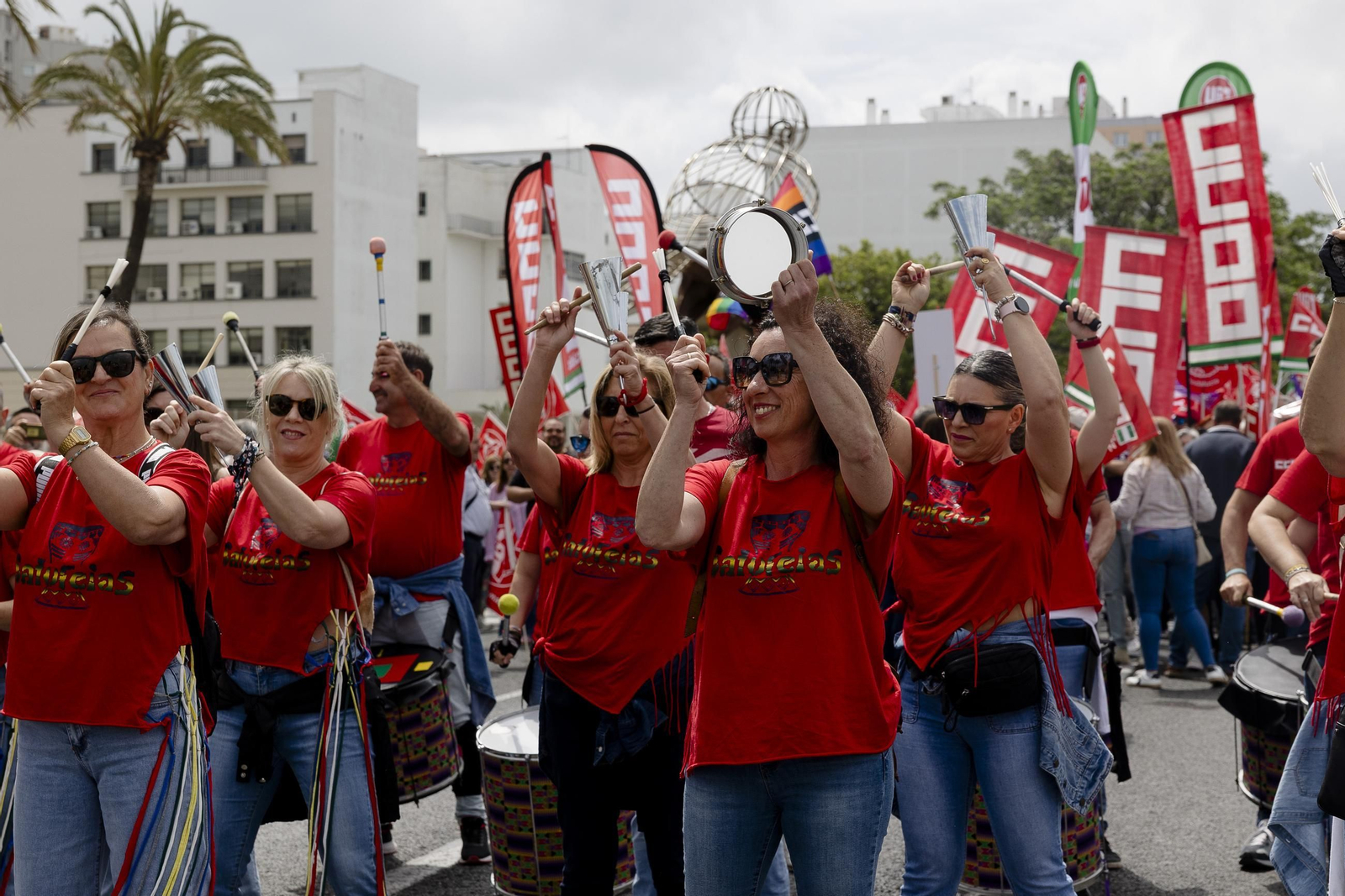 Imágenes de la manifestación del 1 de Mayo en Cádiz