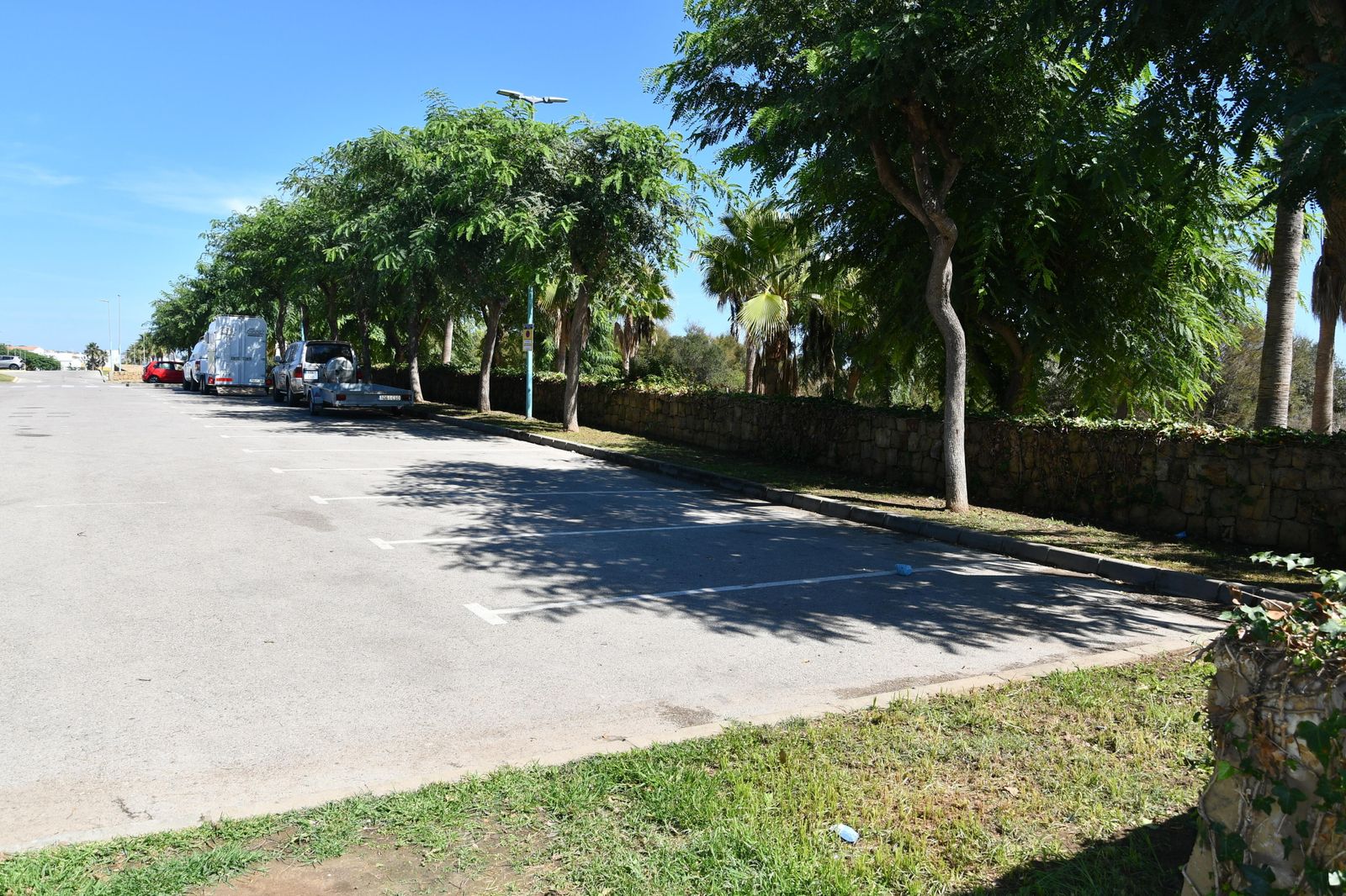 Zona de aparcamientos donde se realizará el skate park