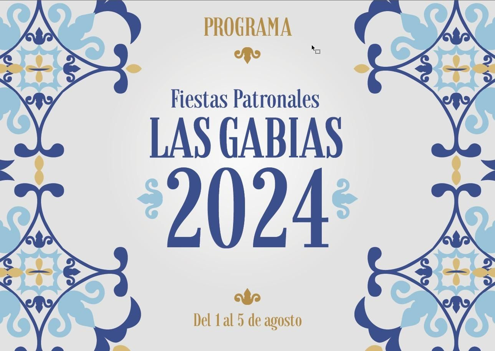 Cartel de la programación de las Fiestas Patronales de Las Gabias 2024.