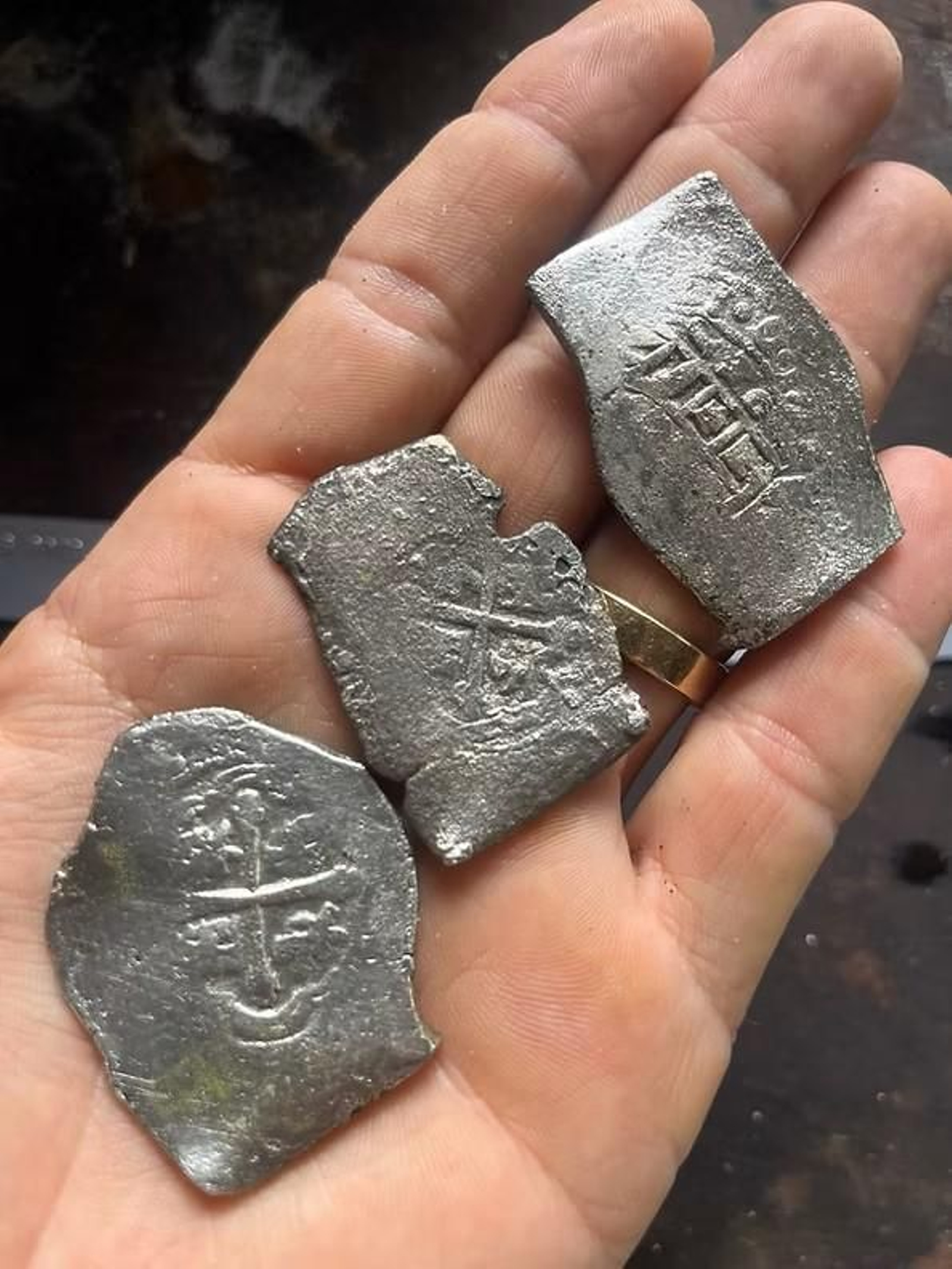 Algunas de las monedas recuperadas en la expedición.