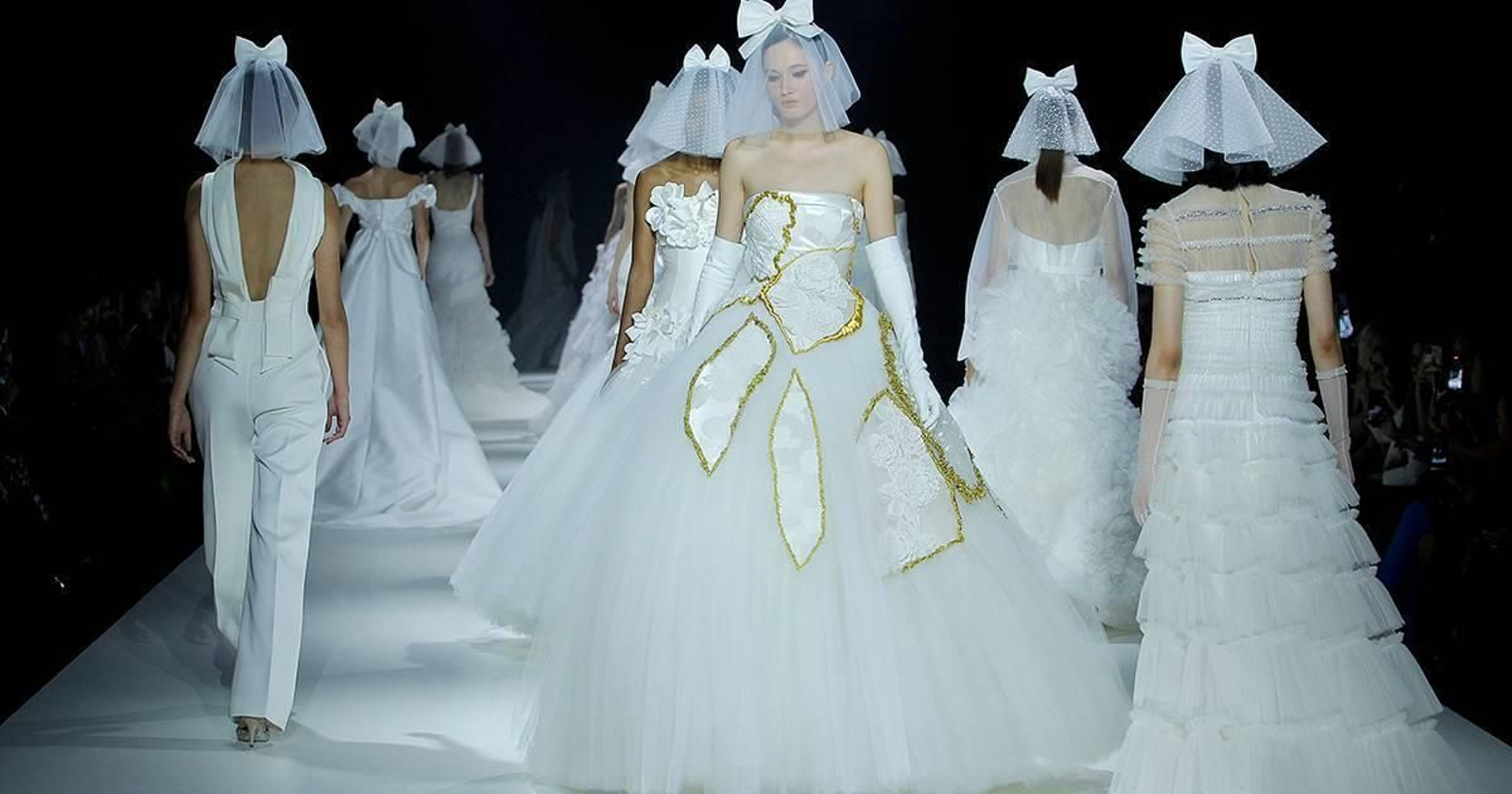 Un momento del desfile de 'Viktor&Rolf' en Barcelona.