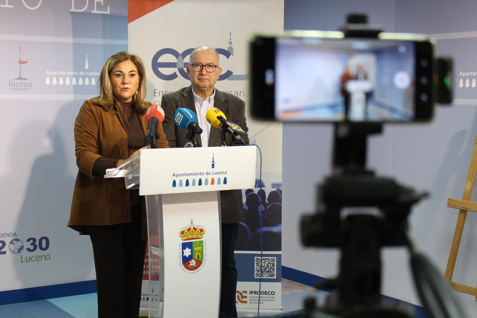 María de la O Redondo y Vicente Briones.