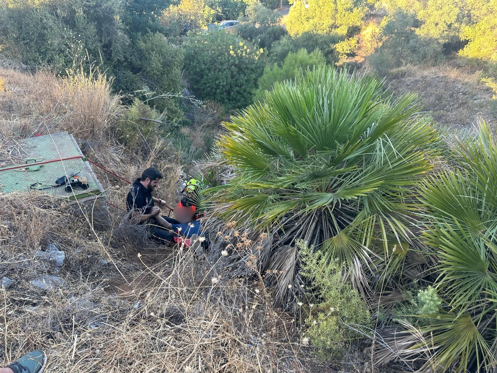 Una de las imágenes del rescate en Alhaurín de la Torre