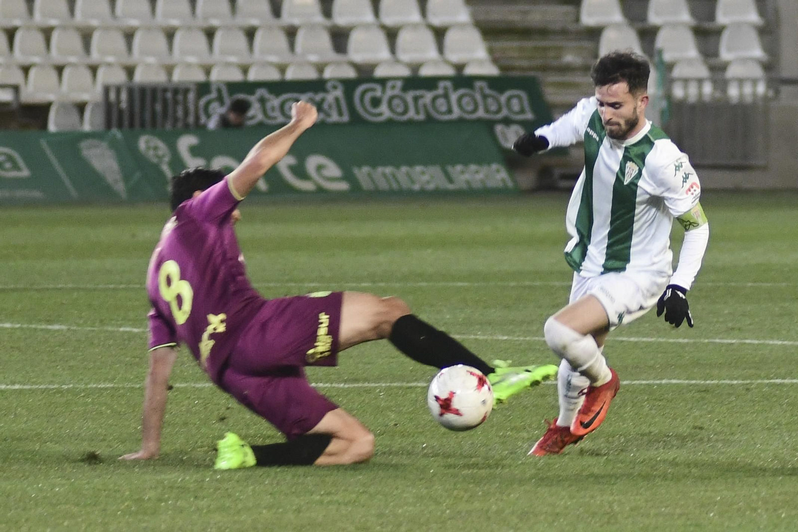 Sebas Moyano, en un partido del curso pasado con el Córdoba B.