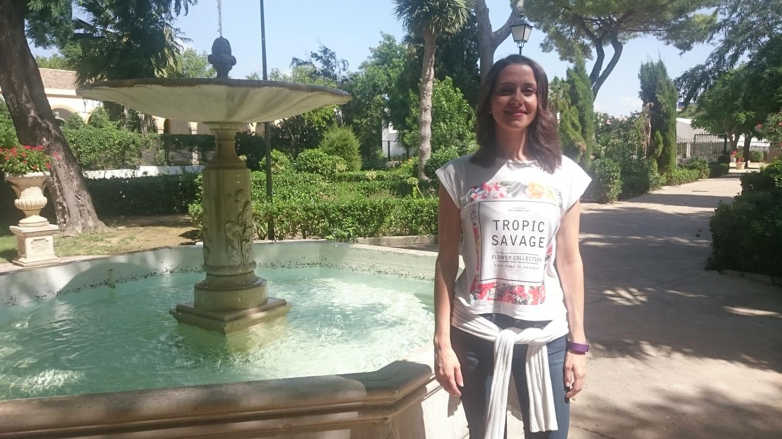 Inés Arrimadas, ayer en el hotel Duques de Medinaceli, en El Puerto.