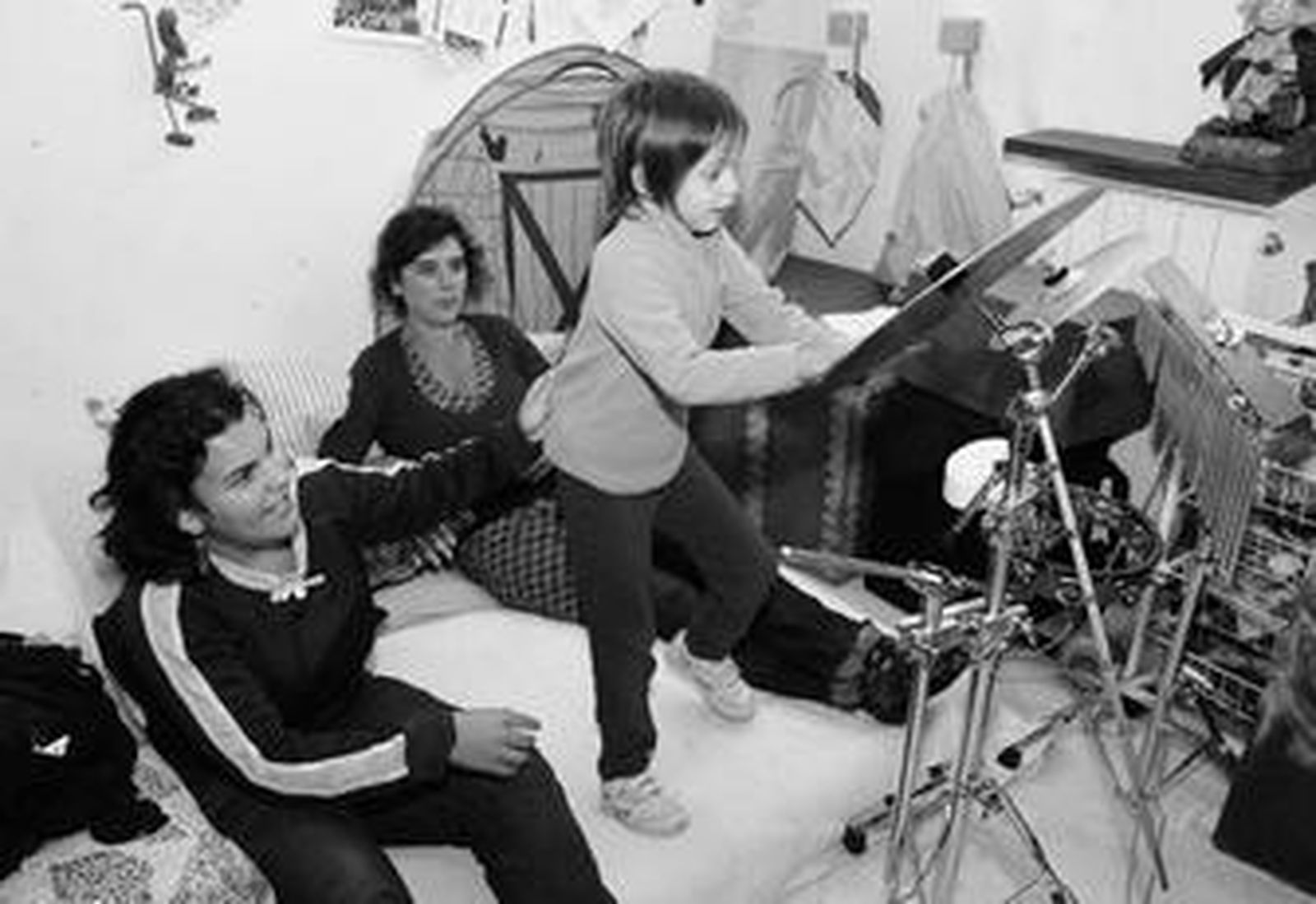 Roberta Janczak con la familia donde sirve de au pair.