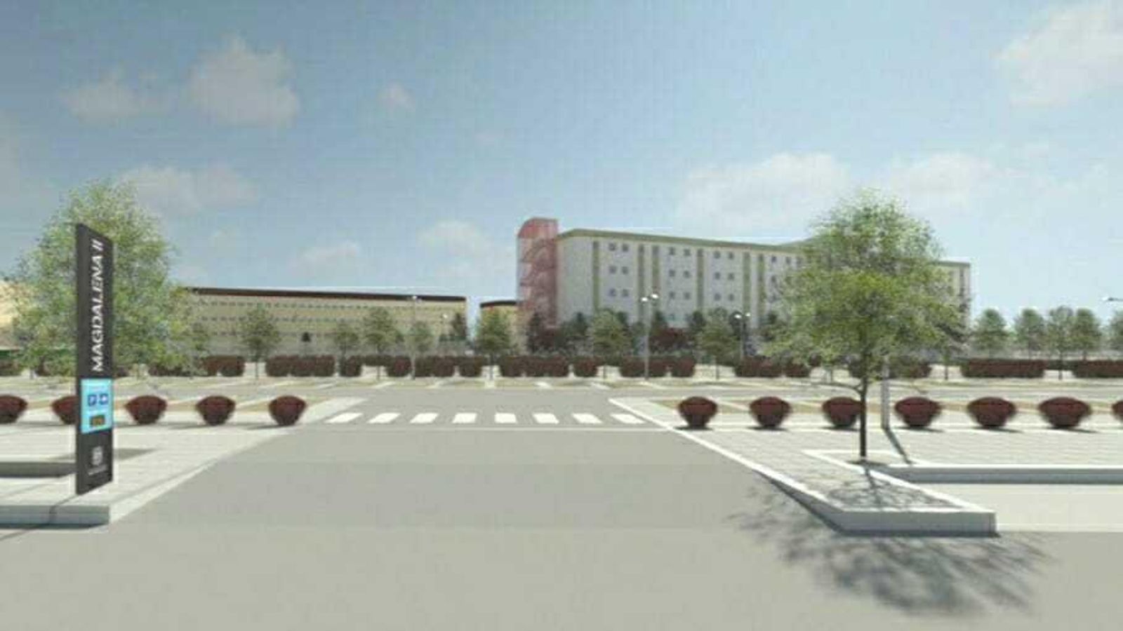 Otra imagen virtual de los aparcamientos de La Magdalena.