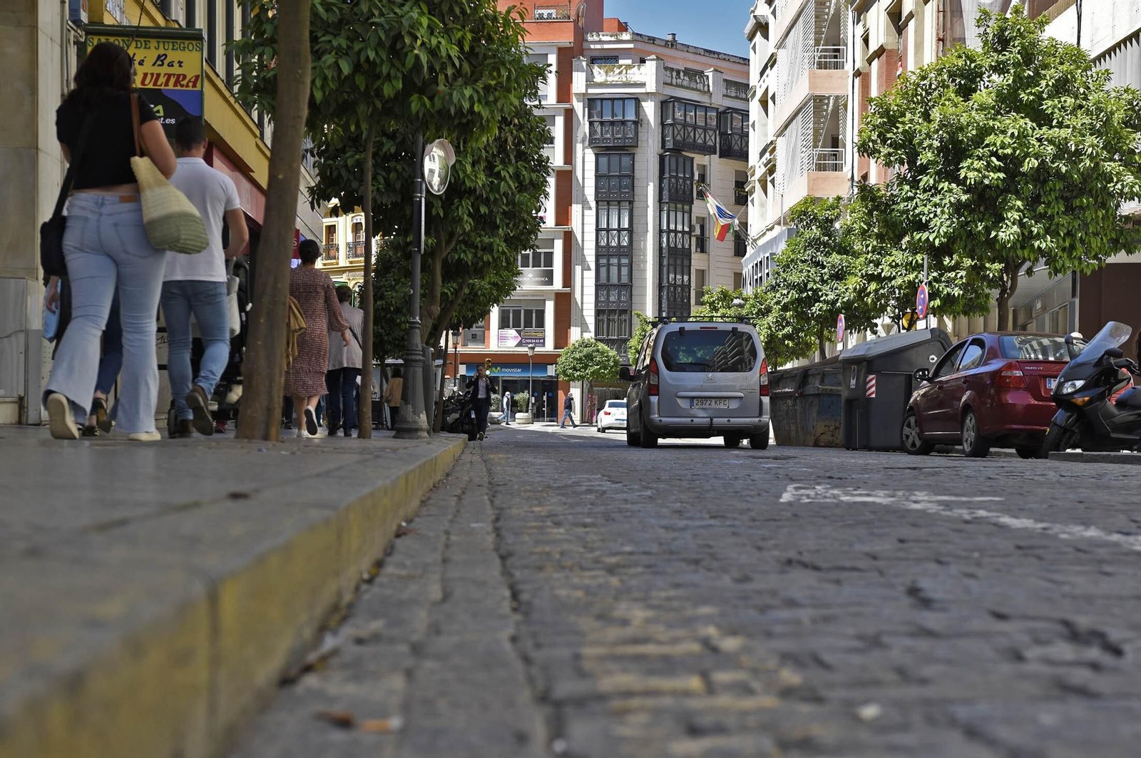 Imágenes de las calles que se incluirán en la peatonalización del centro