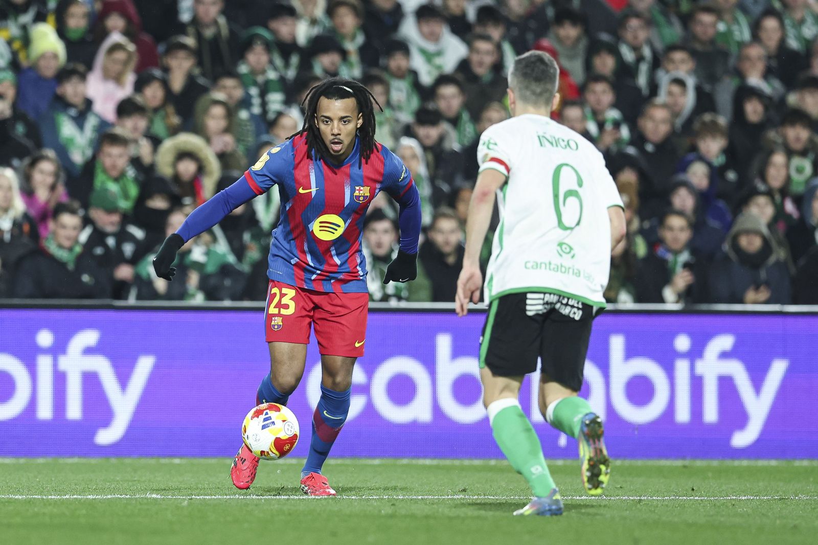 Las fotos del Racing-Barcelona de Copa