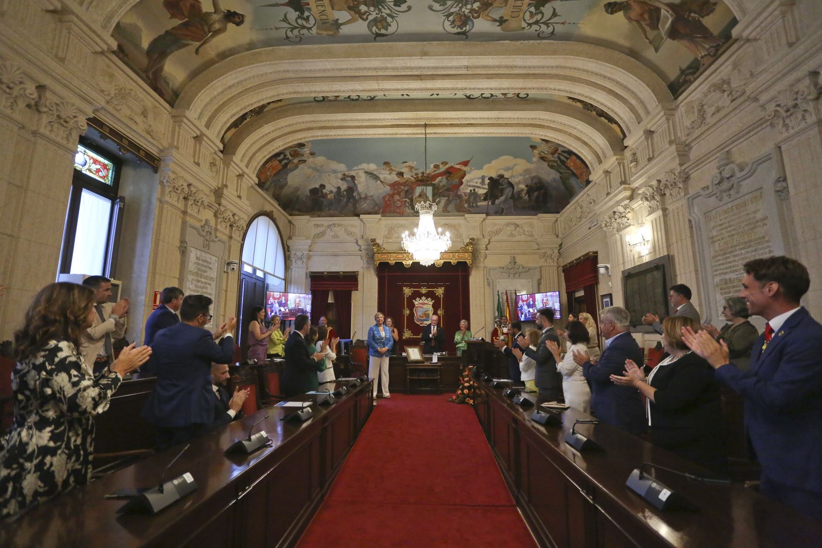 Homenaje a Celia Villalobos en el Ayuntamiento de Málaga (fotos)