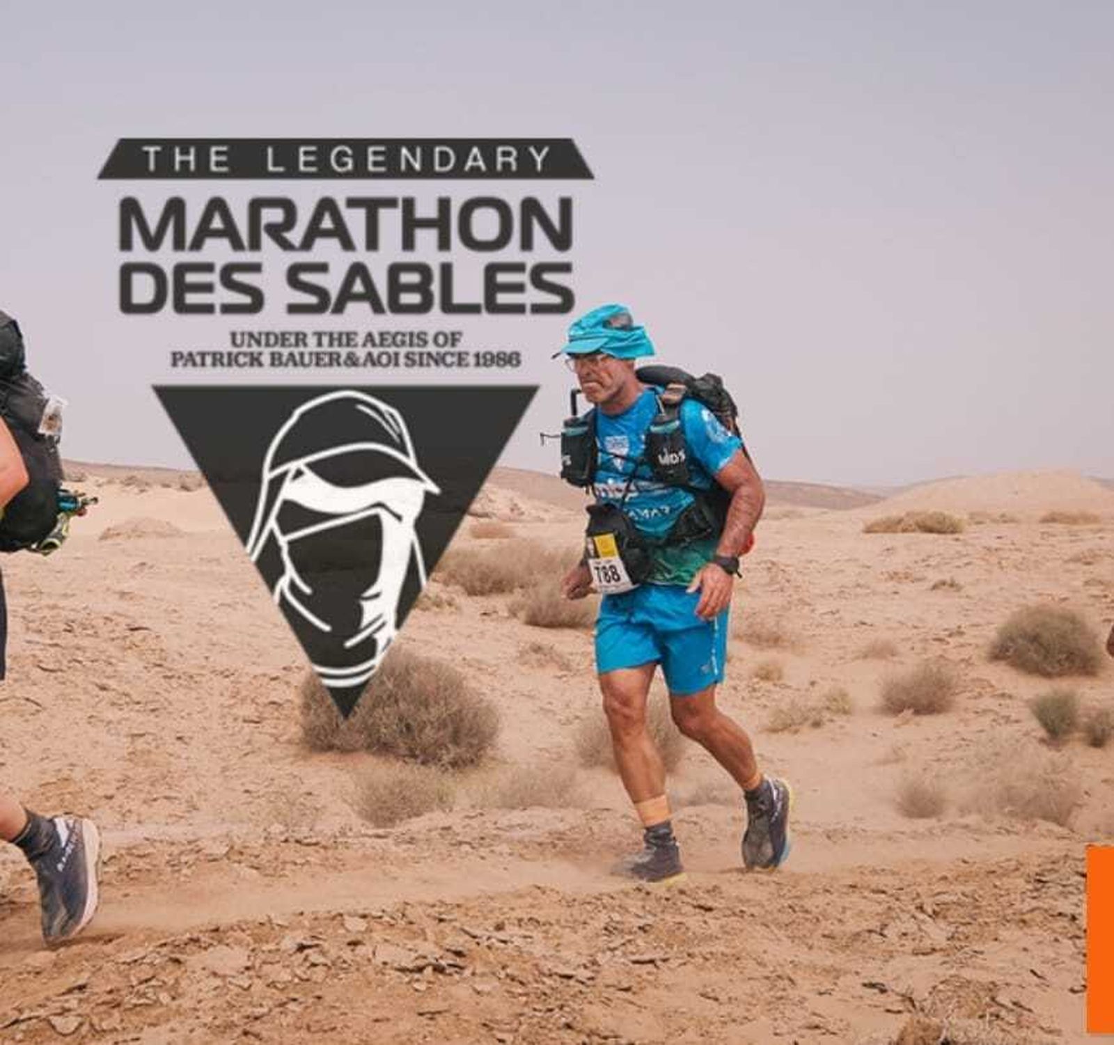 El almeriense Emilio Baeza Nieto durante su reciente participación en el Marathon des Sables.