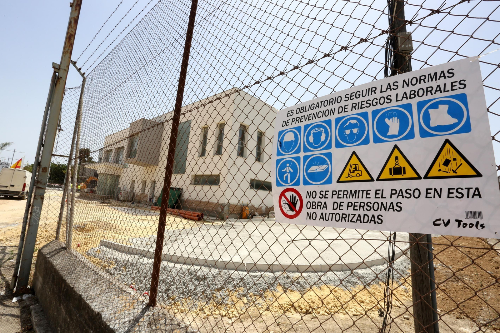 Obras de urbanización de la jefatura de la Policía Local de Jerez