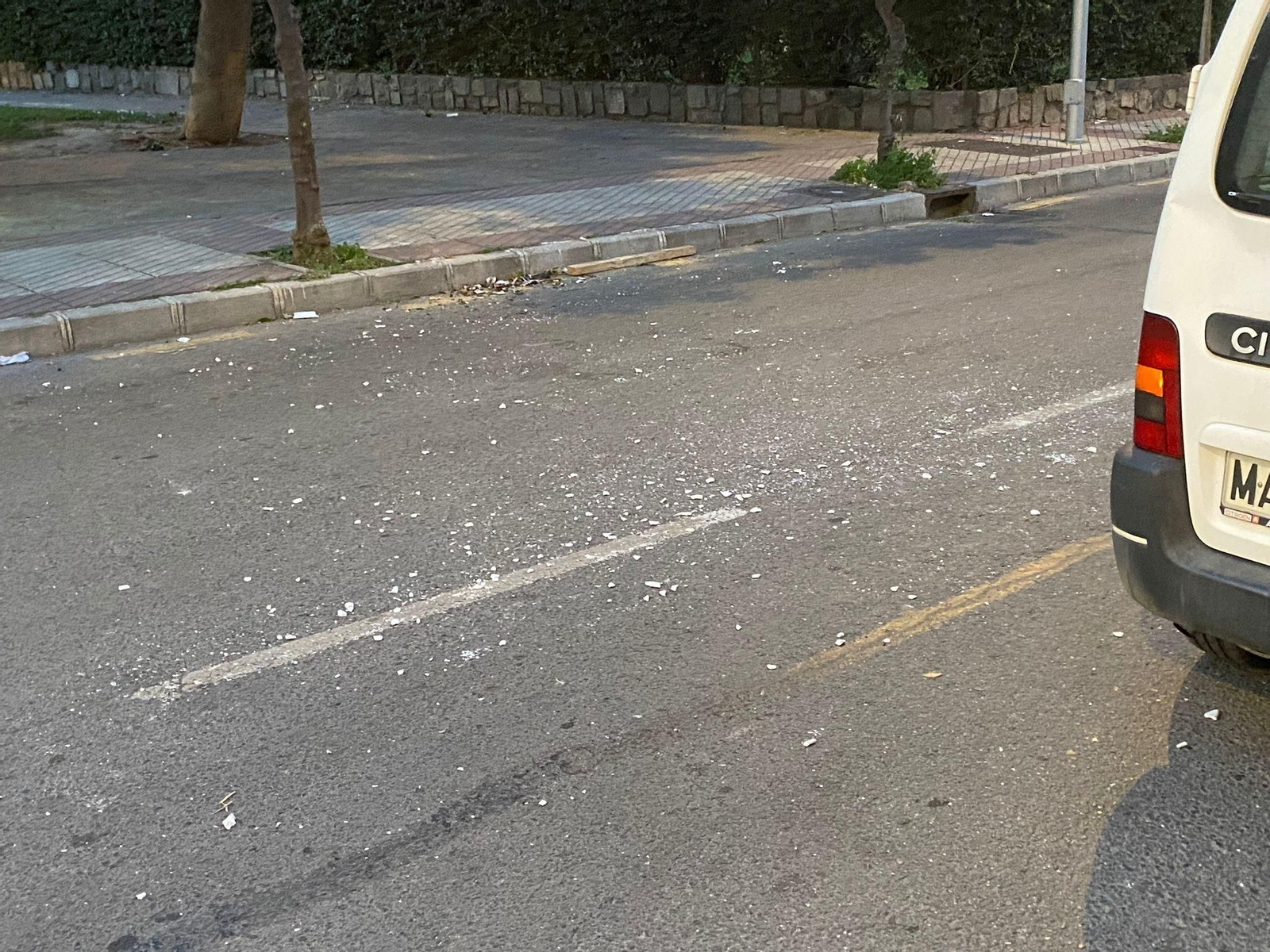 Los destrozos de los ultras en Málaga antes del Marbella-Atlético