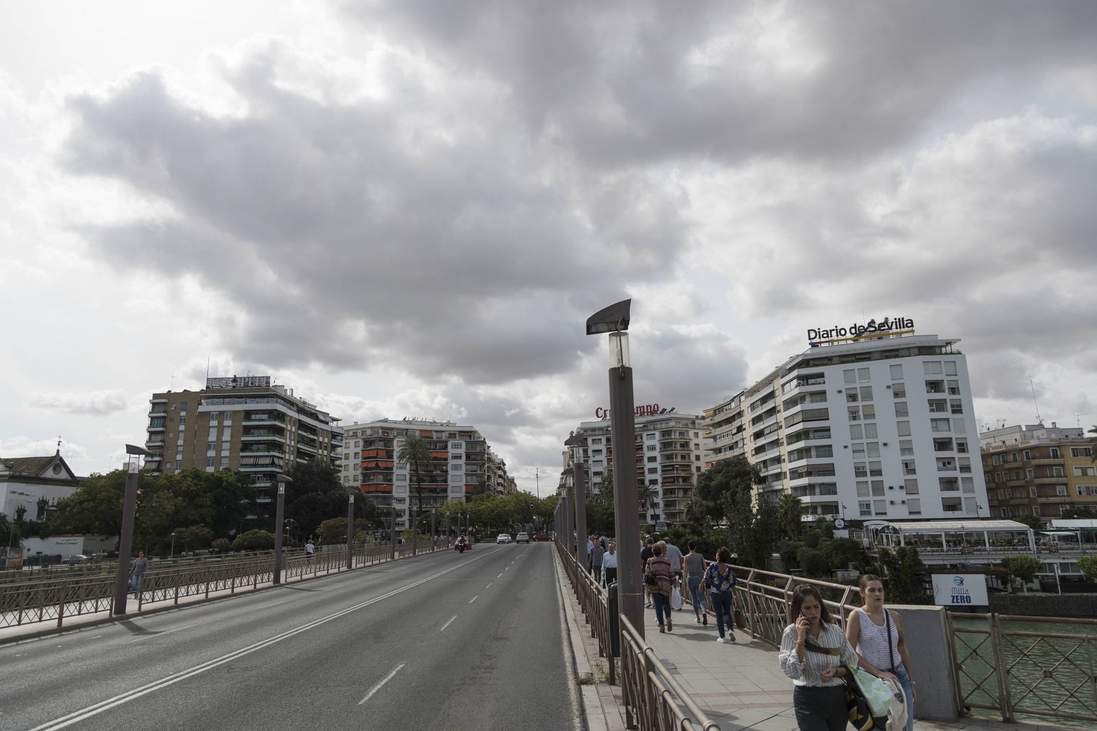 Cielos nublados en la capital.