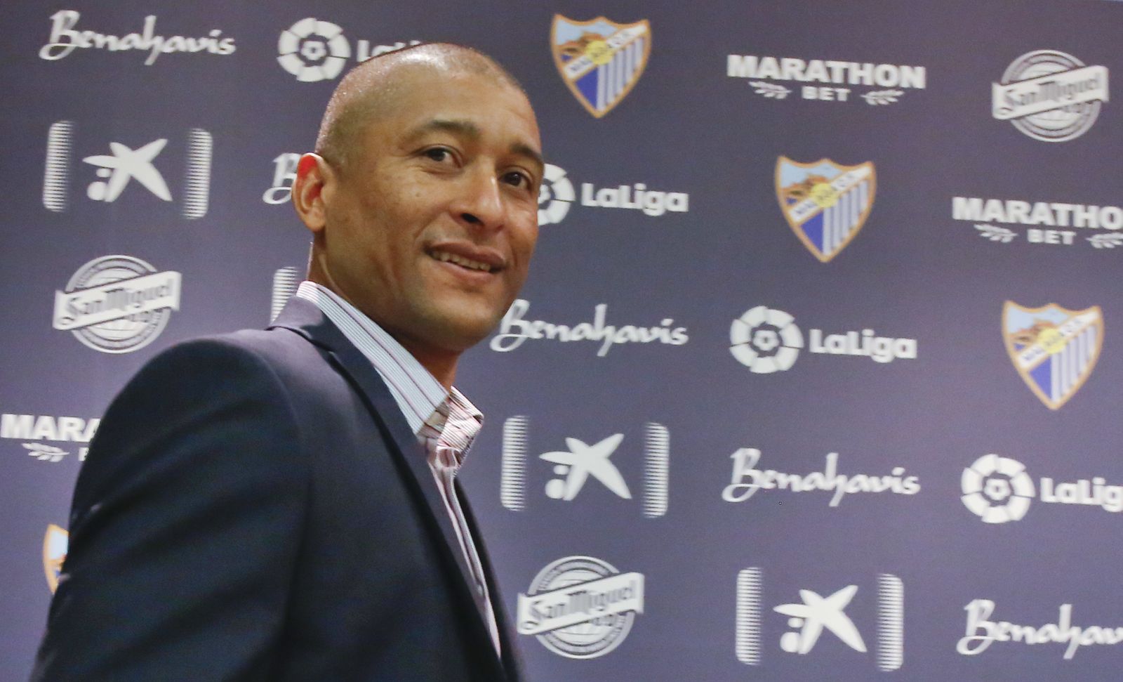 Presentación de Marcelo Romero como primer entrenador del Málaga CF
