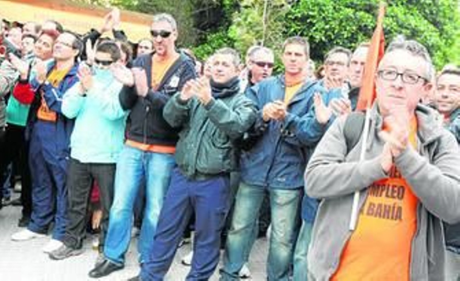 Parte de la plantilla de Visteon, tras alcanzarse el acuerdo en el ERE.