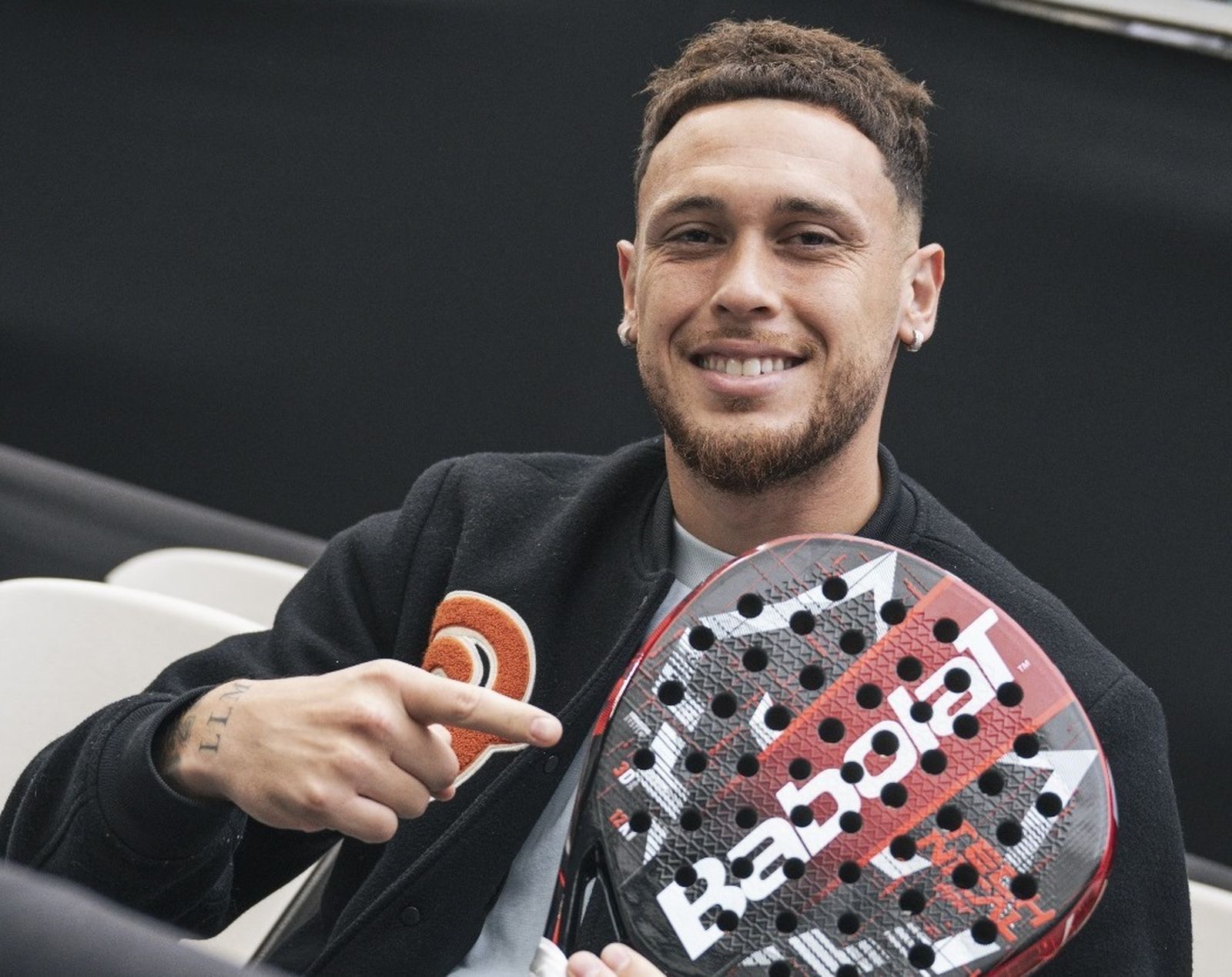 Ocampos, en el Premier Pádel Sevilla en La Cartuja.