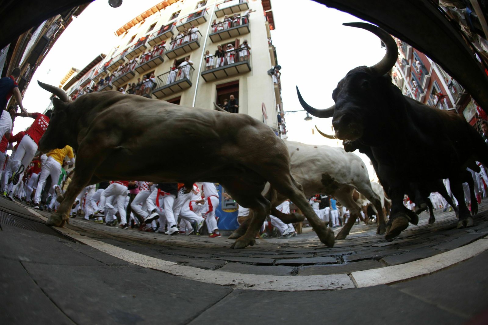 Las imágenes del sexto encierro de San Fermín 2019