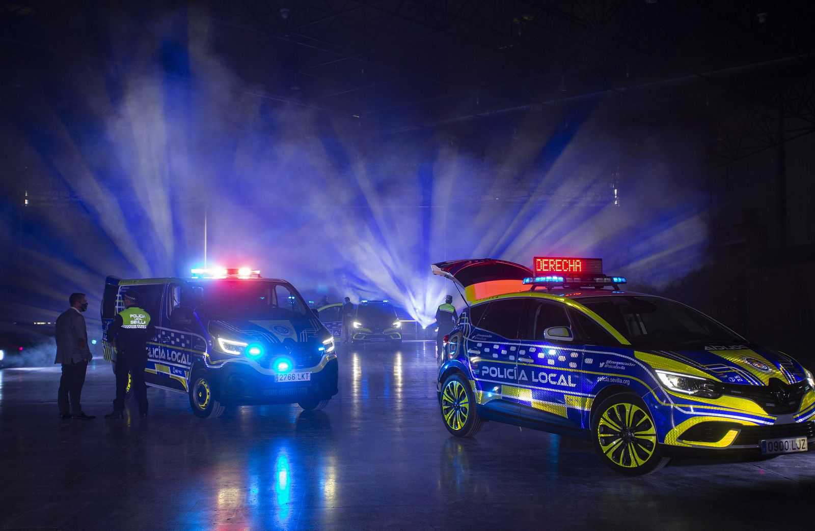 Los vehículos de la Policía Local, el día de su presentación.