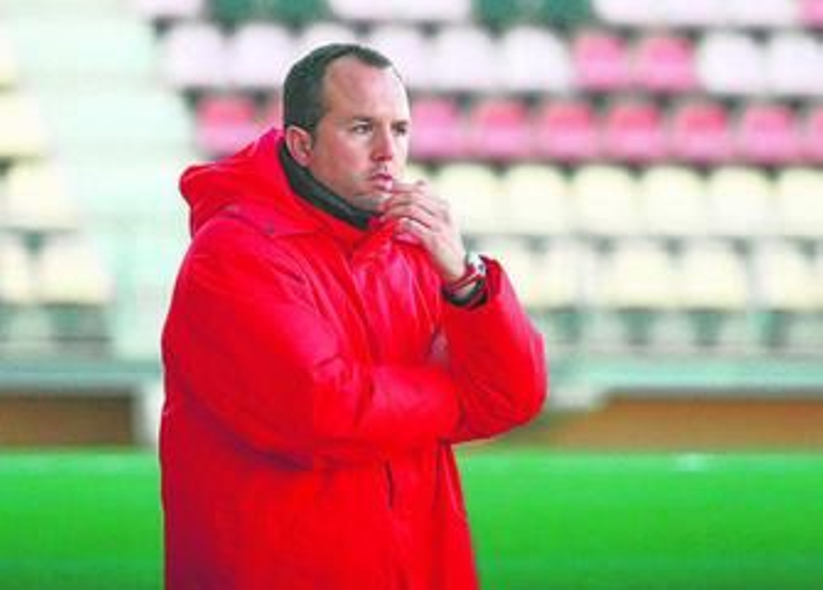 Antonio Jesús Falcón, al frente del Antoniano en un partido de la temporada pasada.