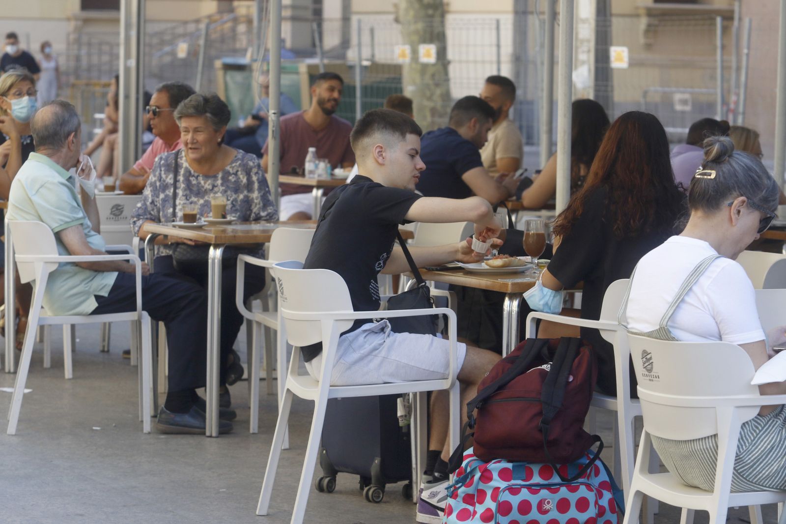 Ambiente en una terraza.