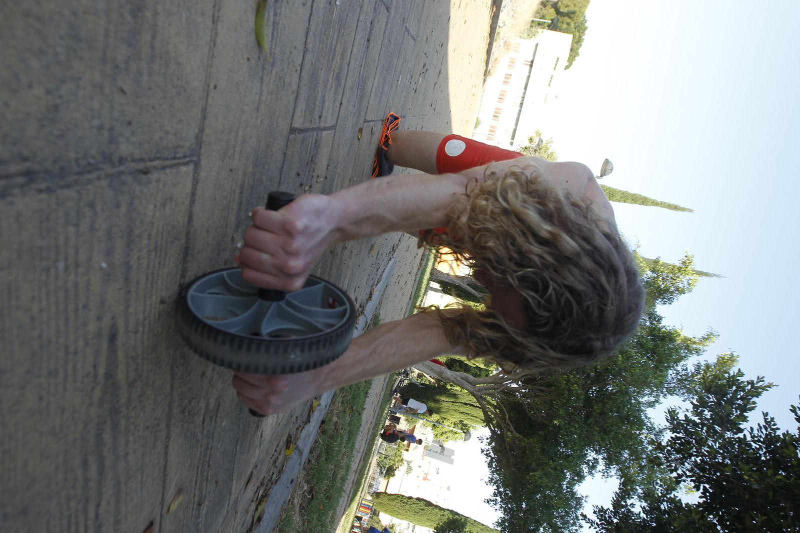Entrenamiento del CD Atletas de Almería en el parque de Los Molinos