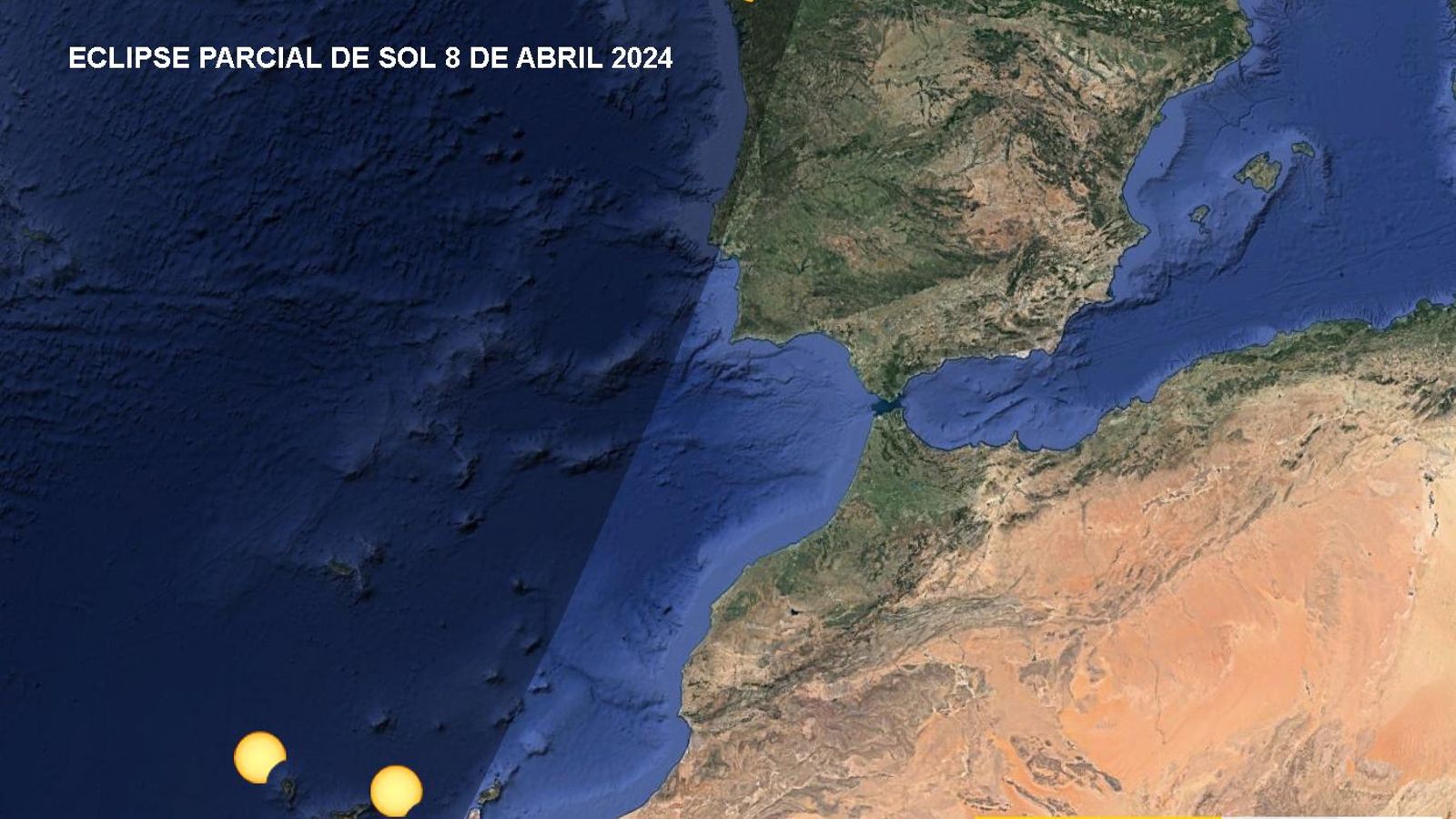 El eclipse solar del 8 de abril, en España