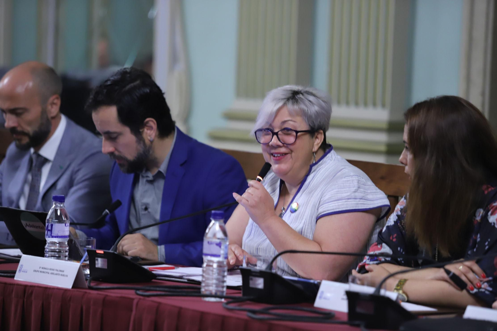 Mónica Rossi, durante un pleno reciente en el Ayuntamiento. Mónica Rossi, durante un pleno reciente en el Ayuntamiento.