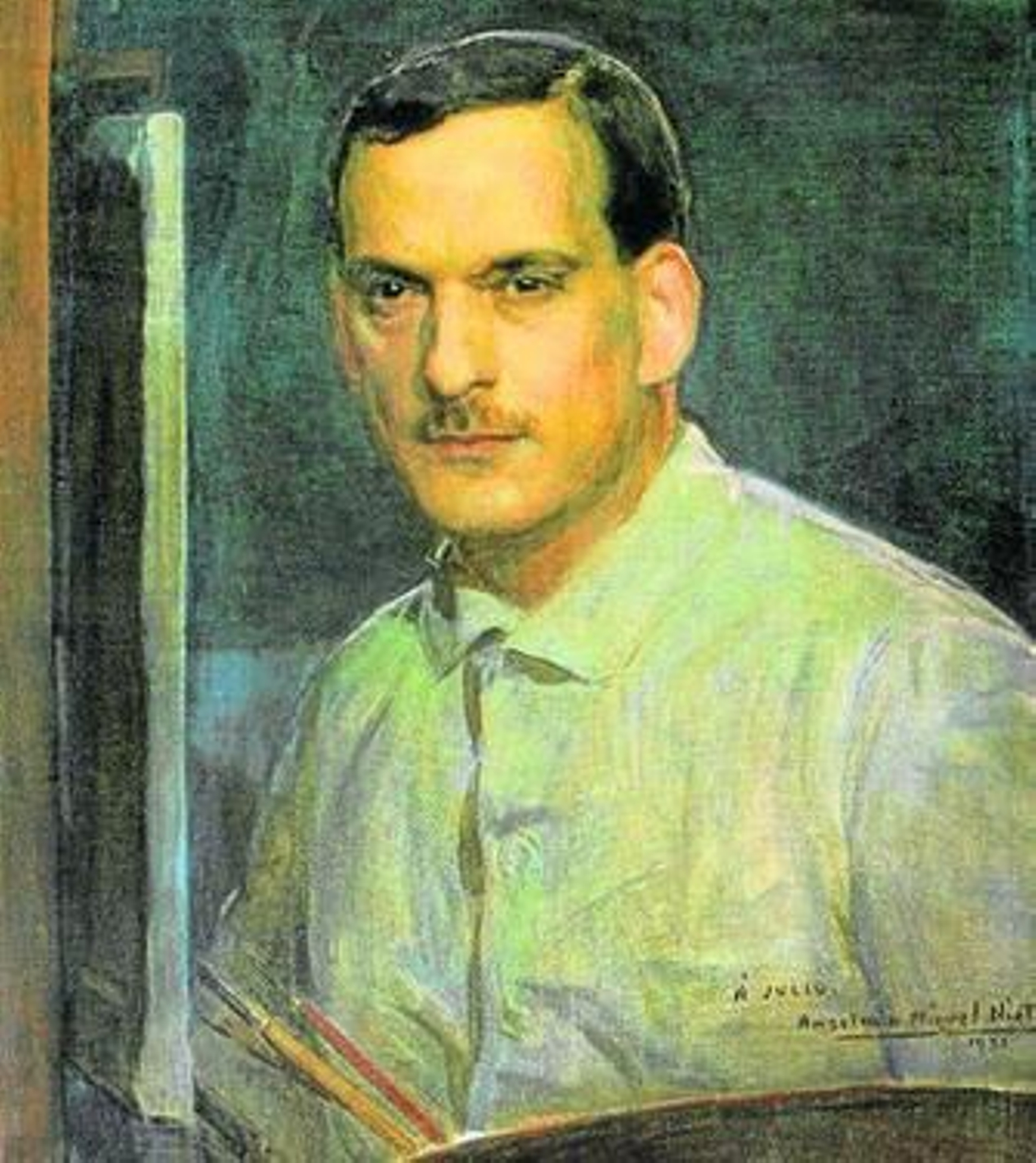 Retrato de Julio Romero de Torres realizado por Anselmo Miguel Nieto.
