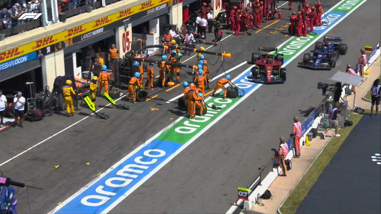 Por esta acción fue penalizado Carlos Sainz con 5 segundos.