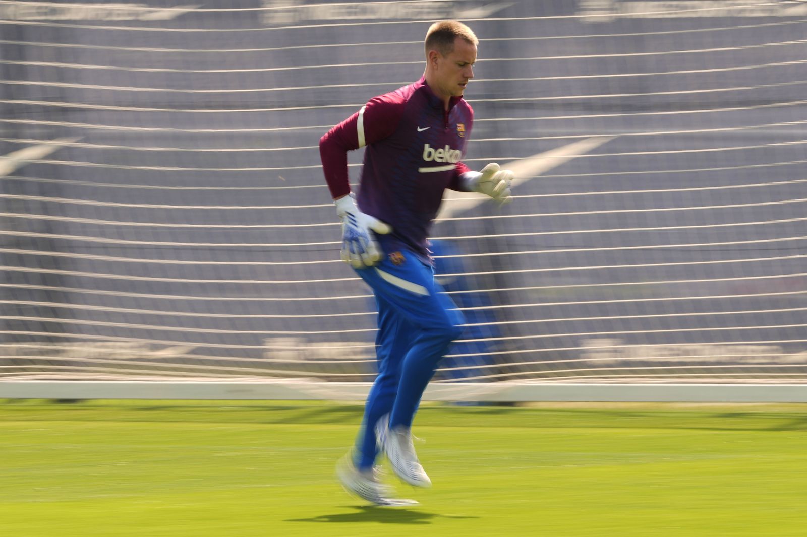 Ter Stegen, en un entrenamiento.