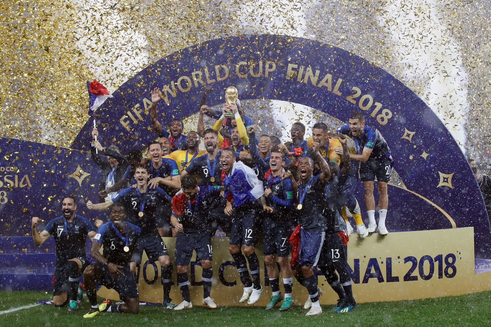 El Francia-Croacia de la final del Mundial de Rusia, en imágenes
