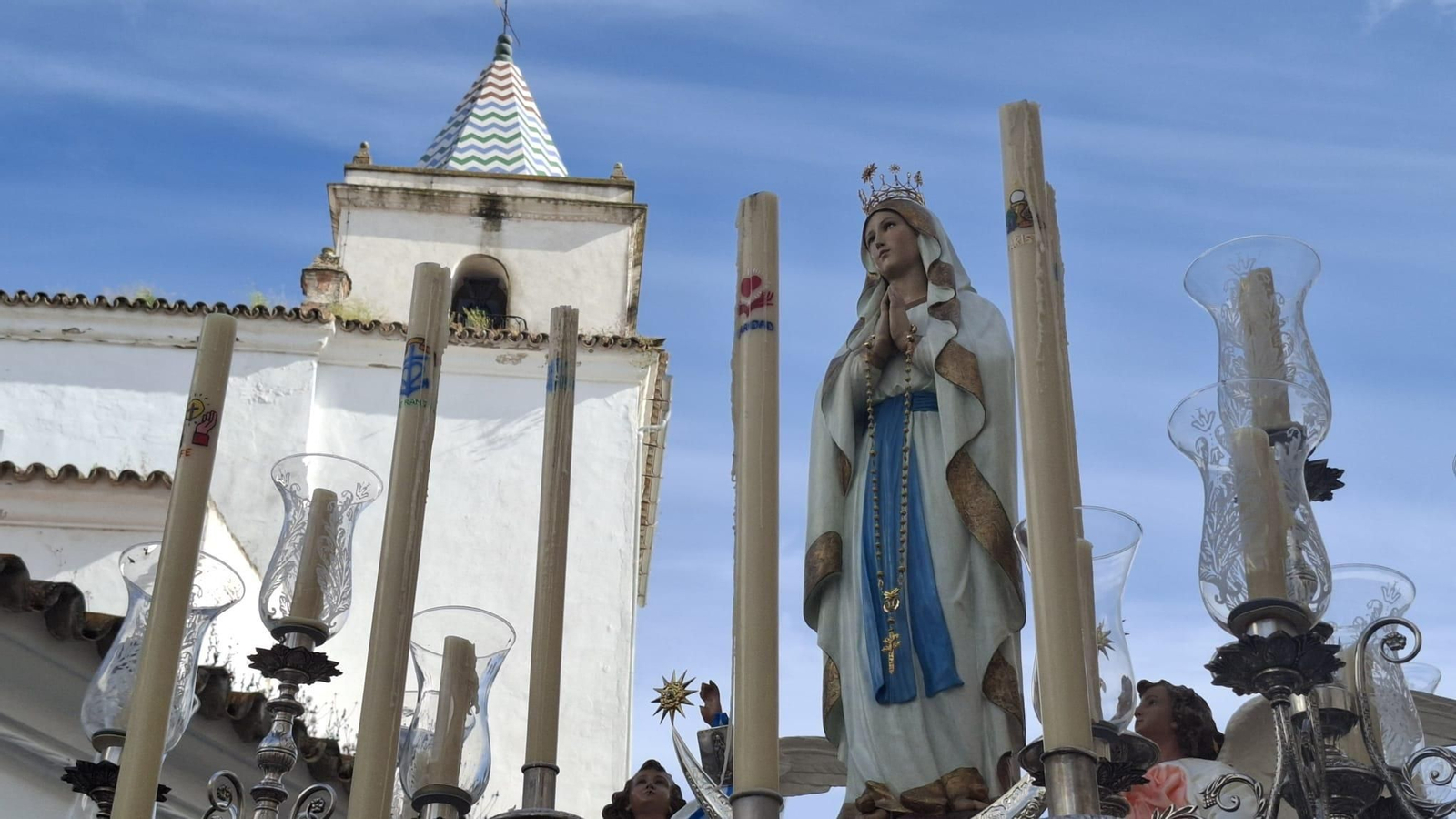 Procesion de la Virgen de Lourdes de Puerto Real, el pasado mes de mayo