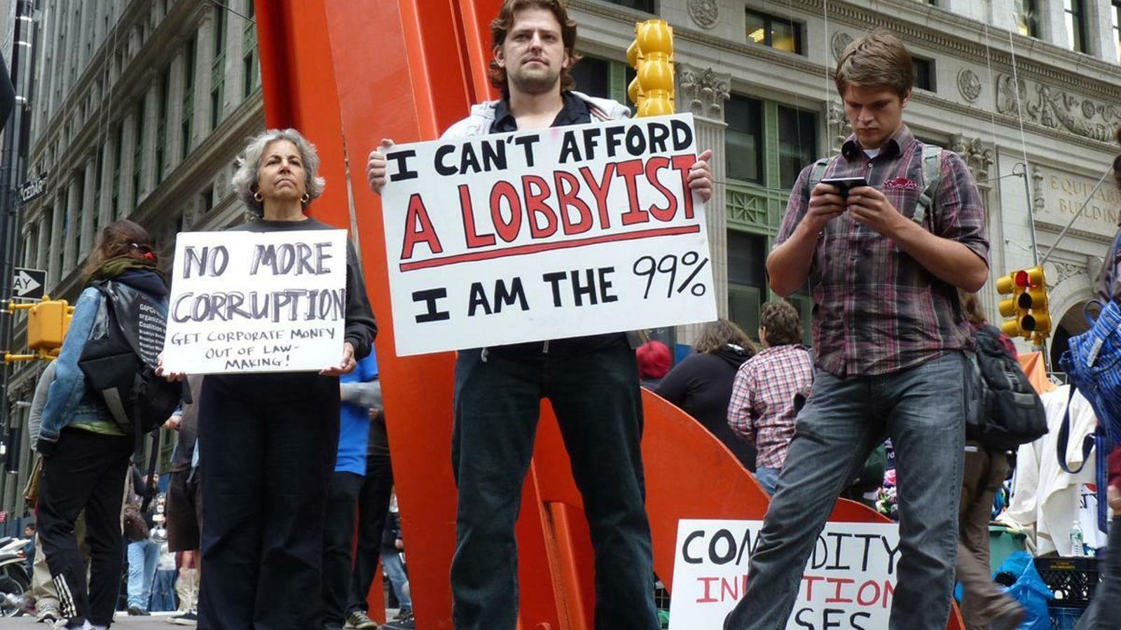 Una de las manifestaciones de 'Occupy Wall Street'.