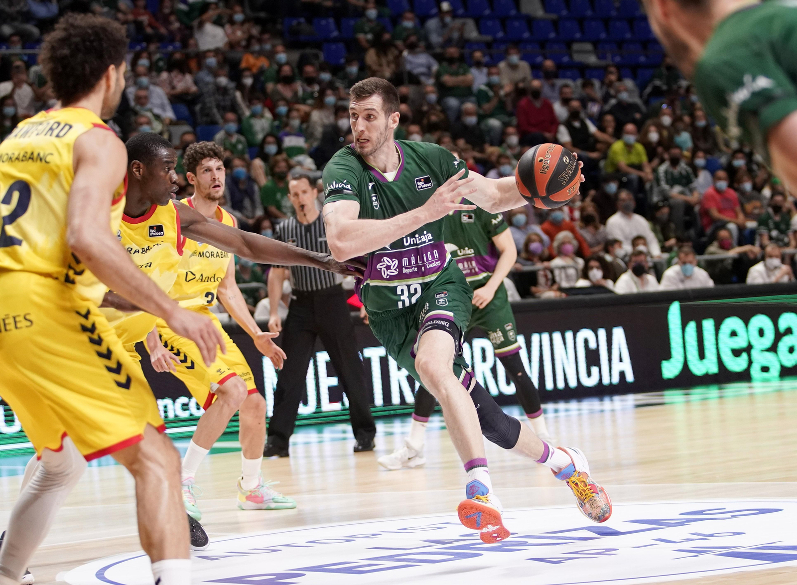 Rubén Guerrero, en un partido con el Unicaja.
