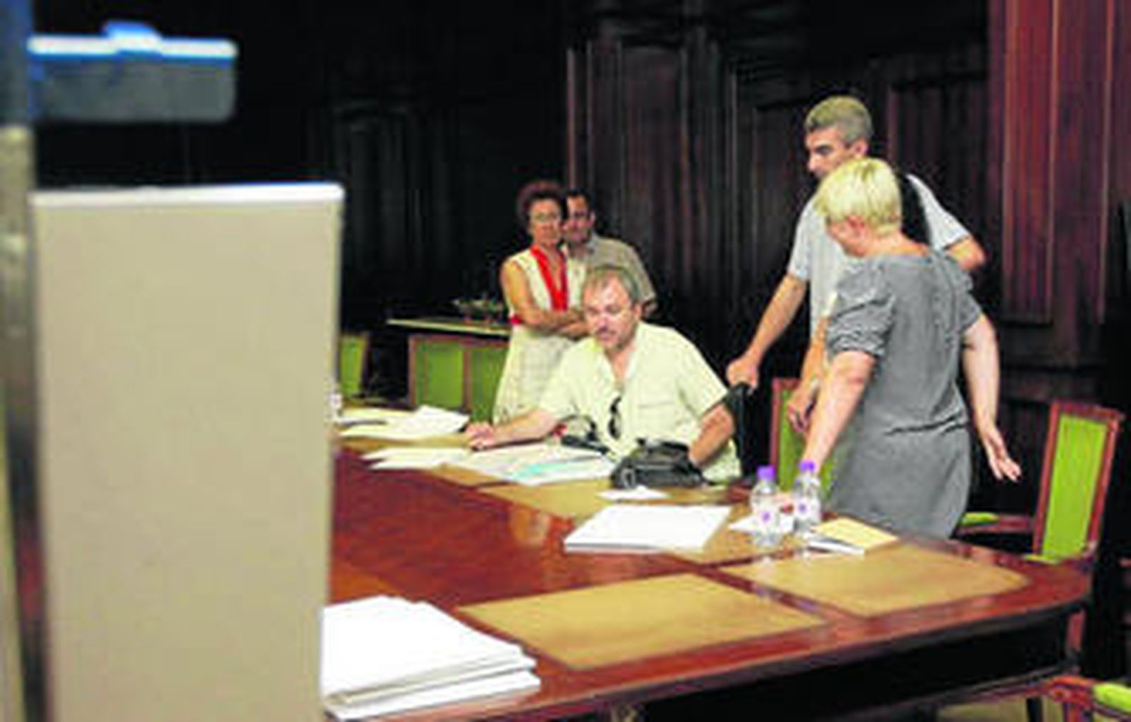 Los miembros del jurado reunidos en la Diputación de Almería.
