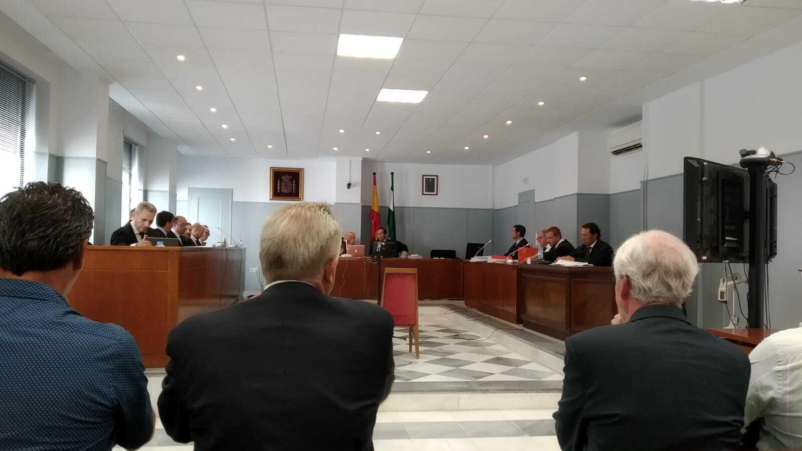 La sala de vistas durante la sesión celebrada este lunes ante la Sección Segunda de la Audiencia Provincial de Almería.