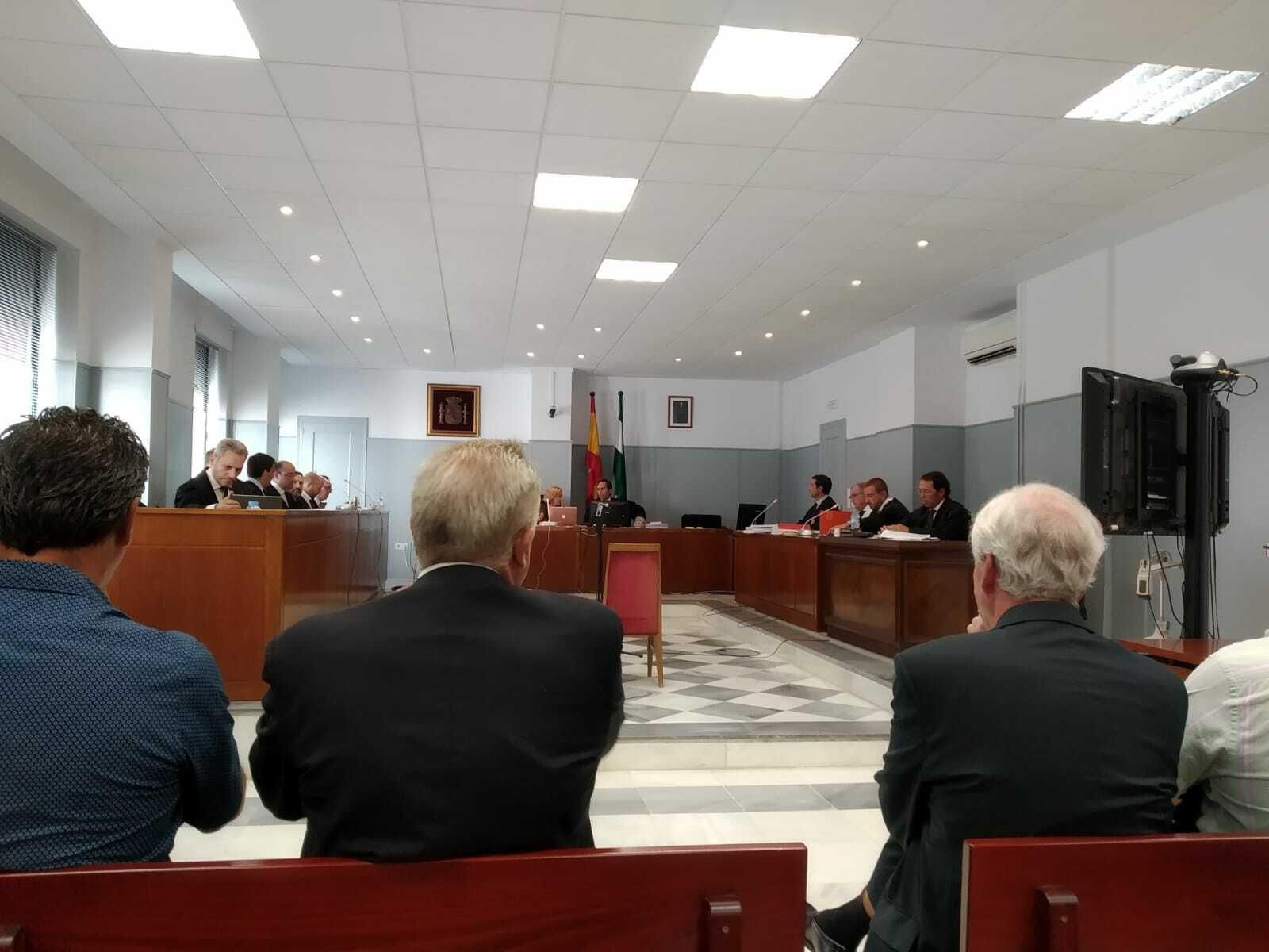 La sala de vistas durante la sesión celebrada este lunes ante la Sección Segunda de la Audiencia Provincial de Almería.