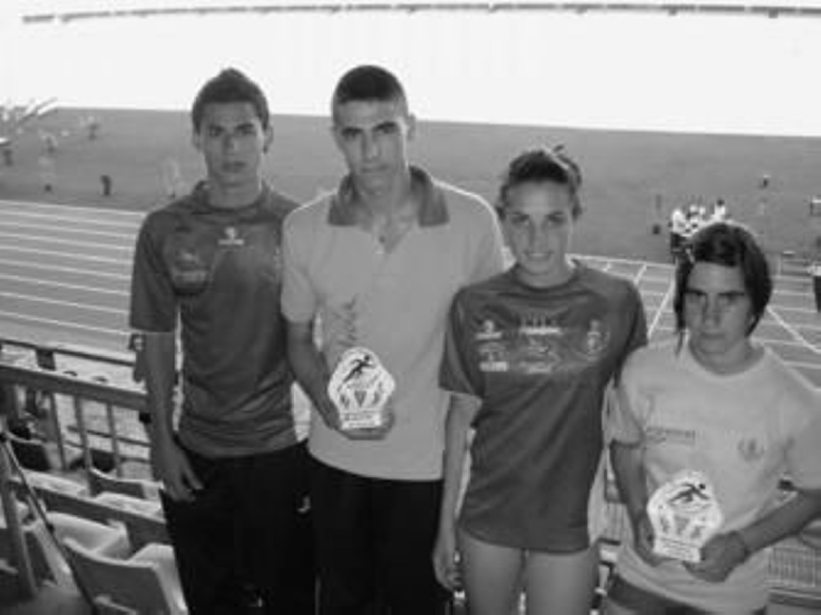 Atletas del Bahía, ayer en Chapín.